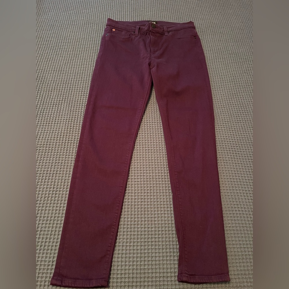 Hudson Burgundy Stretch Jeans Size 30